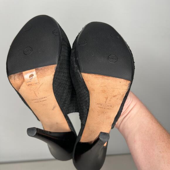 Giuseppe Zanotti Black Python Platform Pump Size 38 - Picture 5 of 9